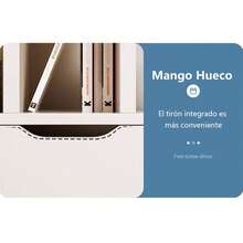 Librero de almacenamiento multicapa con cajones diseño minimalista para sala u oficina organizador de libros y decoración moderno y funcional - Granate - Ver 3