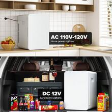 Advwin 22L Mini Fridge For Bedroom, 12v DC Portable Cooler & Warmer, Mini Refrigerator With Glass Front, For Car Office Desk & Dorm Room Food Beverage Skincare Makeup - US A Type Plug(110-127V) - View 6