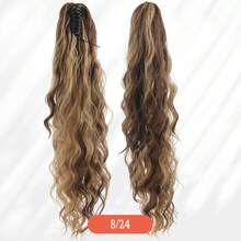 DIFEI-extensión de cabello sintético con cola de caballo para mujer, accesorios para el cabello con cola de caballo, peluca larga y rizada, color negro natural 8DG6 - 824 - Ver 13