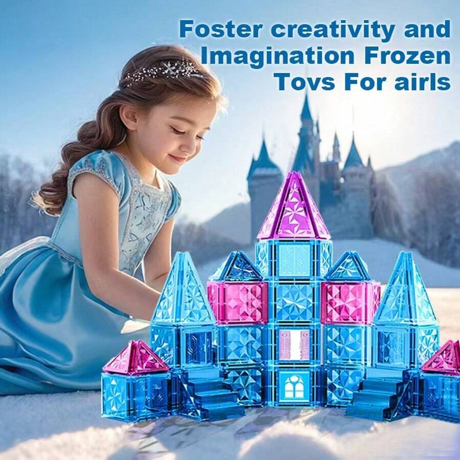 Diamond Magnetic Building Blocks - Princess Toys For 3-8 Year Old Girls & Boys - 3 4 5 6 Year Old Girl Birthday Xmas Present - Multicolor - View 1