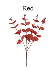 12 件装橙色桉树人造花束秋季花瓶餐桌装饰乡村收获季节桉树花瓶装饰 - 非常适合万圣节圣诞节秋季和收获季节 DIY 装饰、家居装饰、花园景观和摄影道具