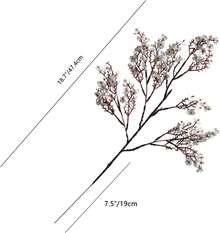 15 Pcs Ivory Flowers Silk Babys Breath Artificial Fake Flowers Fall Flowers Gypsophila Bouquet 18.7" For Mother's Day Home Kitchen Decor New Year Spring - 彩色 - 查看 2