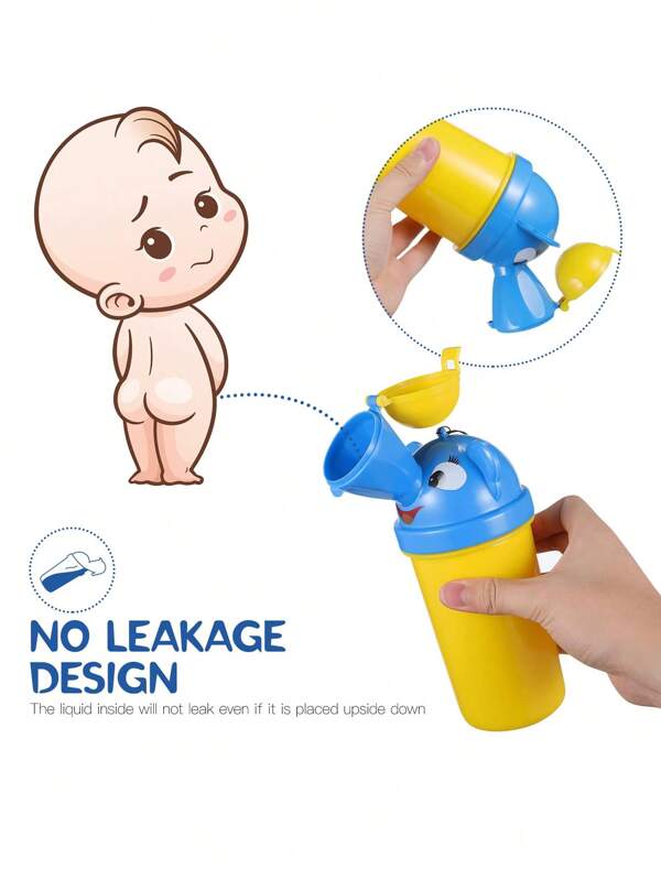 1 Stück tragbarer Baby Hygiene Toilettenurinal, praktisches Töpfchen zur Toilettentrainings für Kinder Jungen Mädchen, für unterwegs, Auto, Reise, auslaufsicher