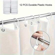 1pc Artistic Wooden Door Pattern Shower Curtain, With 12 Hooks - Waterproof, Machine Washable, Suitable For Home, Hotel Or Room Decoration Back To School
