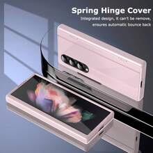 Hadaasi 1 件三合一折叠保护壳，带钢化玻璃屏幕保护膜、铰链支架、光面磁性可调节支架盖，兼容三星 Galaxy Z Fold 7/Z Fold 6/Z Fold 5/Z Fold 4/Z Fold 3 防水防震防摔防刮 - 彩色 - 查看 5