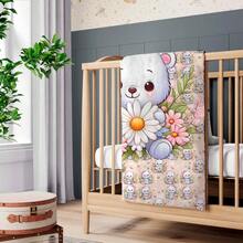 Baby Comforter For Crib And Bed, Warm Padded, Sublimated Print - 粉紅色泰迪熊 - 查看 2
