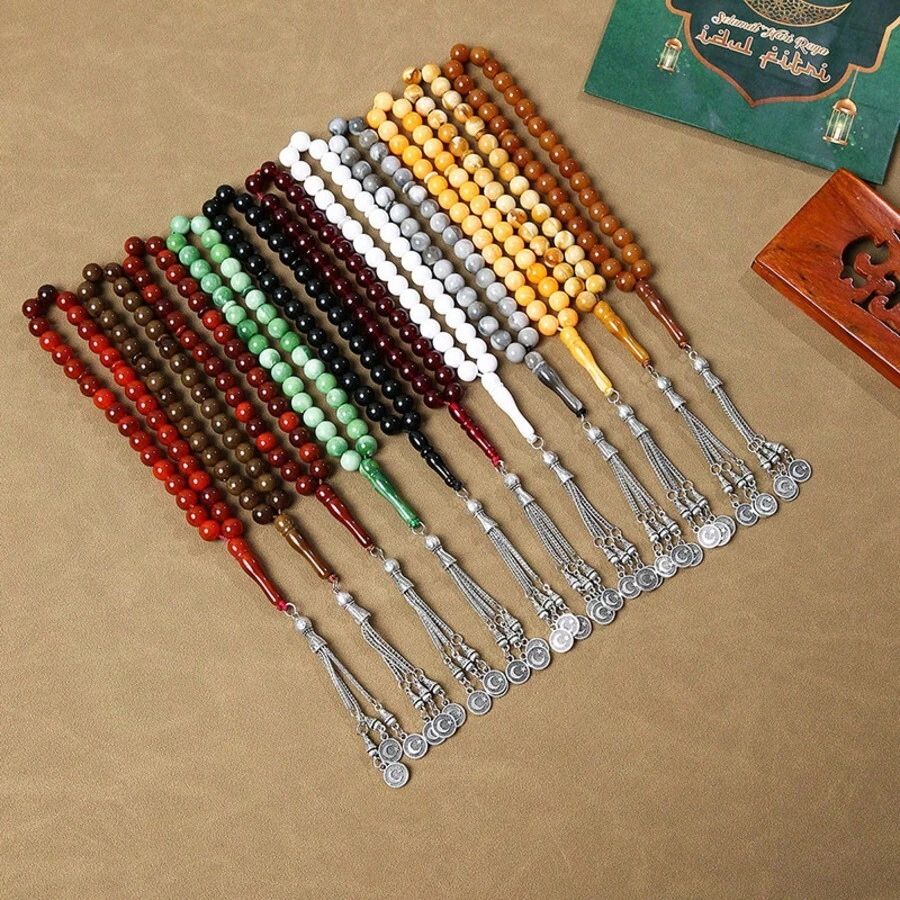 Popular 33 Beads Muslim Prayer Chain Handmade Middle East Style Bracelet - Multicolor - View 1