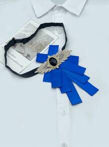1pc Men's Business Shirt Collar Decor Bow Tie, Groom & Groomsmen Accessory For Wedding Parties