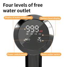 5 加仑水瓶泵，便携式饮水机，适用于 2-5 加仑饮用水，USB 充电，电池容量：1200mAh