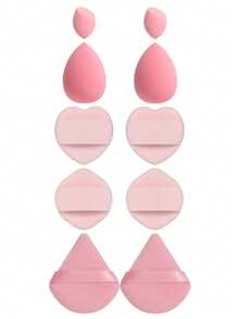 10pcs Makeup Sponges, Multi-Functional Makeup Tools, Beauty Makeup Sponges For Blending BB Cream, Foundation, Loose Powder To Create Flawless Makeup Base, Can Also Be Used With Concealer, Blush, Eyeshadow, Expands When Wet, Latex-Free, Suitable For All Skin Types