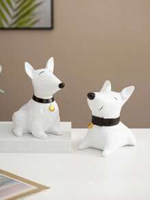 1 Peça Figura Decorativa de Resina em Forma de Cachorro, Decoração em Estilo Cartoon, Adequado para Decoração de Casa, Quarto, Hotel, Restaurante, Presente de Formatura, Lembrança de Casamento, 2 Tamanhos Disponíveis