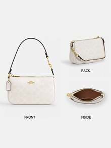 Nolita 19 In Blocked Signature Canvas Women Clutch Bag Ladies Cute Purses And Bags Women Bag Shoulder Bag - White Chalk - 查看 5
