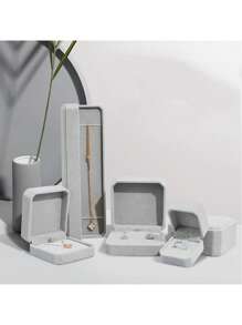 1 قطعة صندوق عقد من المخمل ، صندوق قلادة ، صندوق خاتم وأقراط من المخمل ، صندوق سوار ، مناسبة لتغليف المجوهرات