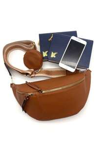 Marsupio casual da donna, marsupio retrò in PU, borsa da viaggio multitasca da esterno