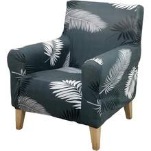 Local Delivery - Banquet Armchair Slipcover Printed Chair Covers With Arms Stretch Club Chair Slipcover Soft Armchair Sofa Covers Anti-Slip Furniture Protector For Dogs Pets Home Living Room Decor, 14 - 52 - 查看 1
