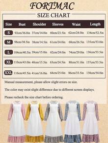 Prairie Dress Women Pioneer Colonial Costume Amish Dresses With Bonnet Apron - 杏色 - 查看 7
