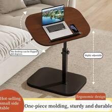 1pc Classic Adjustable Height Side Table – Modern Bedside End Table, Stylish Metal Frame & Wooden Top, Portable Sofa End Table For Living Room, Bedroom, Game Room, Or Reception Area – Easy Assembly, No Power Needed, Versatile Furniture | Modern Accent Table | Ergonomic Design