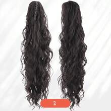 DIFEI-extensión de cabello sintético con cola de caballo para mujer, accesorios para el cabello con cola de caballo, peluca larga y rizada, color negro natural 6KZY - 233 - Ver 6