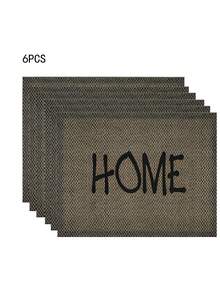 1pc/4pcs/6pcs Grey & White Gradient Placemats 30x45 Cm - Polyester Machine Washable Rectangular Place Mats With HOME Sweet Home Design For Kitchen Dining Table Decor, Party Centerpieces, Home Decor Accents | Textured Surface | Machine Washable Mats - Multicolor - View 21
