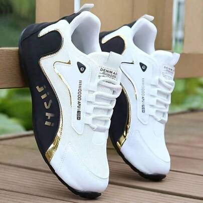 Men's Breathable Mesh Sports Casual Shoes, Soft Sole, Wear-Resistant Running Sneakers