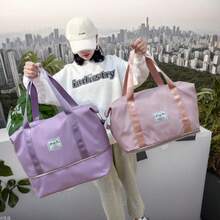 New Travel Duffle Bag, High Capacity Foldable Travel Duffel Bag Carry On Bag Gym Bag For Men And Women - Màu tím  Violet - Xem 5