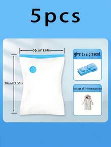 1/11件真空密封储物袋，真空拉链袋，节省空间的行李袋，旅行压缩袋，可折叠服装整理袋，衣柜衣物收纳袋，床上用品，冬装 - 防潮，防蛀，旅行收纳袋，衣物整理袋，家用行李袋 - 彩色 - 查看 18