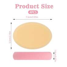 4 Pack Oval Puff Air Cushion Puff Oval Makeup Sponges For Foundation Sponge Professional Make Up Sponges Beauty Egg, Dry And Wet Skin Tone And Pink - MultipleColors - View 4