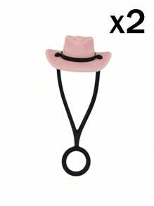 Set de 1/2/4/8 tapas de pajita de silicona con diseño creativo de sombrero - Compatible con Cup 30 40 Oz, accesorios divertidos de tapa de pajita para tumbona, para regalo de hombre y mujer, tapa de pajita reutilizable, funda de sombrero de vaquero de silicona para pajita, tapas decorativas para pajita, para fiestas, reuniones con amigos, tapas antipolvo para pajita de Cup, suministros para fiestas, accesorio de decoración de tazas
