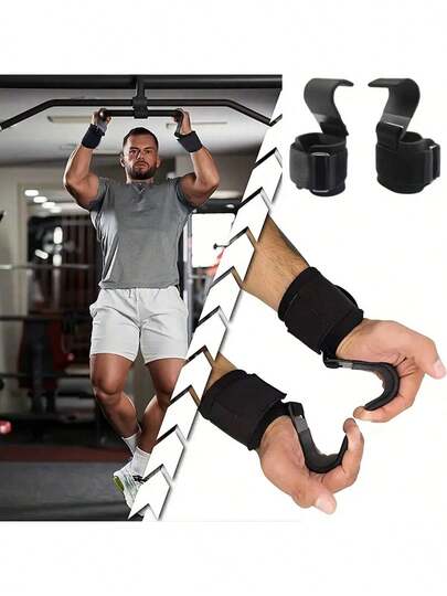 1 Pair Pull-Up Assist Hooks/Fitness Wrist Straps/Suspension Training Accessory, Prevent Slipping Hand Grip Trainer