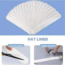 10/20/30pcs Cap Liner Collar Stain Prevention Tape Sweat Protector For Hat Hat, Sweat Absorbing Tape, Forehead, Hat Liner, Sweat Stain Prevention, Sweat Absorbent, Self-Adhesive Type, Protects Against Heat, Unisex