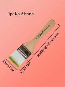 1pc/3pcs Nylon Wide Brush, Wooden Handle, Acrylic Canvas, Oil Painting Brush, Watercolor Brush, Art Stationery, Large Nylon Bristle Brush, Painting Brush, Painting Bristle Brush, Large Row Brush, School Art Painting, Doodle And Coloring Brush, Watercolor And Acrylic Oil Painting Nylon Row Brush, Painting Auxiliary Tools, Wall Painting Tools - Multicolor - View 16