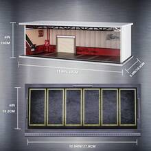 Caja acrílica de exhibición a escala 1/64, caja a prueba de polvo para modelos de coches a escala - La Casa Roja - Ver 2