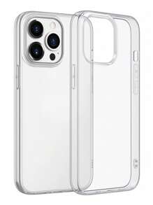 1 Stück klassische transparente weiche Handyhülle, mit großer Aussparung, kompatibel mit iPhone 16, 16 Pro, 16 Plus, 16 Pro Max, 15, 14, 11, iPhone 13, iPhone 14 Pro Max, 12, Ganzkörper stoßfeste stoßfeste Handyhülle