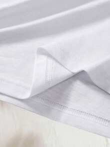 Ladies Men [  Series] Woody, Buzz , Mr Egghead Plaid Patchwork Clashing Colour Printed Leisure Entertainment Amusement Park Attend Party Round Neck Loose Comfortable Cotton Normal Shoulder White T-Shirt - 白色 - 查看 4