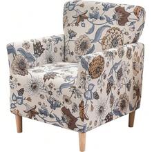 Local Delivery - Banquet Armchair Slipcover Printed Chair Covers With Arms Stretch Club Chair Slipcover Soft Armchair Sofa Covers Anti-Slip Furniture Protector For Dogs Pets Home Living Room Decor, 14 - A2 - 查看 1