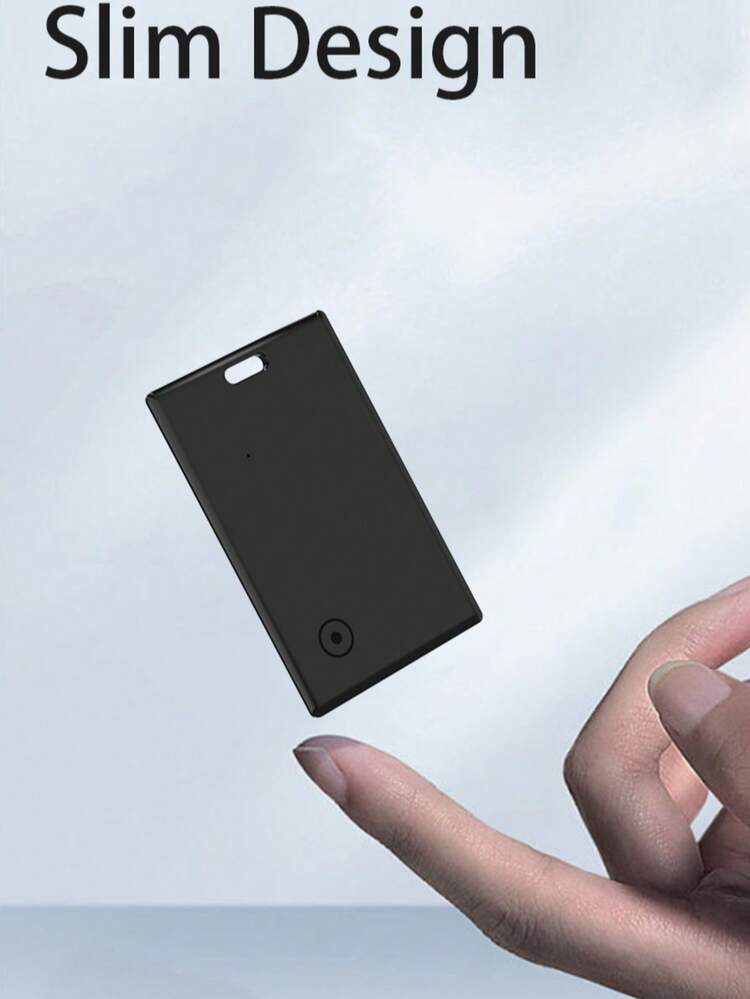 2025 智能超薄卡片追踪器与 iOS 查找我的钱包兼容（仅与 Apple iOS 兼容），钱包防丢失追踪器，用于行李标签、护照、笔记本电脑、包等的钥匙查找器 - 黑色 - 查看 6