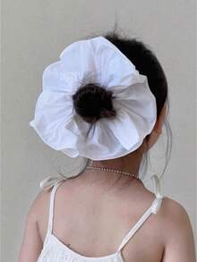 1 件儿童别致花朵简约时尚百搭高马尾发圈发饰