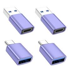 USB 转 USB-C 适配器 6 件装，[3 个 Type-C 母头转公头充电器转换器] 和 [3 个 USB-C 公头转 USB 母头] 兼容 17/16/15 Pro Max/15 Plus/14/13/12 和 Galaxy S24/S23/S22/S21 - 彩色 - 查看 9