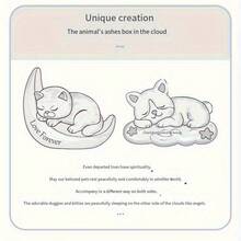 Pet Memorial Urn Jar – Waterproof Dog & Cat Ashes Keepsake Bottle, Elegant Cremation Jar For Animal Lovers, Perfect Pet Memorial Gift For Home Display - 雲端動物骨灰盒 - 狗 - 查看 5