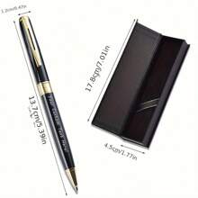 1 pezzo Stilo capacitivo personalizzabile e penna 2-in-1, cofanetto regalo premium, penna di alta qualità personalizzabile con nome/logo, penna retrattile ovale in metallo, penna con firma in metallo, cofanetto regalo di lusso per compleanni, feste, forniture scolastiche, ritorno a scuola