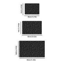 1 pièce Tapis d'alimentation pour animaux de compagnie imprimé léopard noir, fond en caoutchouc antidérapant, surface absorbante et facile à nettoyer, convient pour les chats et les chiens
