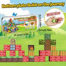 Magnetic Blocks, Travel Magnet Building Blocks For Toddlers, Magnetic Building Toys With Portable Iron Box STEM Educational Magnet Toys For Kids Ages 3 4 5 6 7 8 Year Old Boys Girls