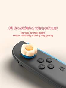 GeekShare Embouts de manette Joy-Con en forme de fleur en forme de cœur rose et jaune pour 2