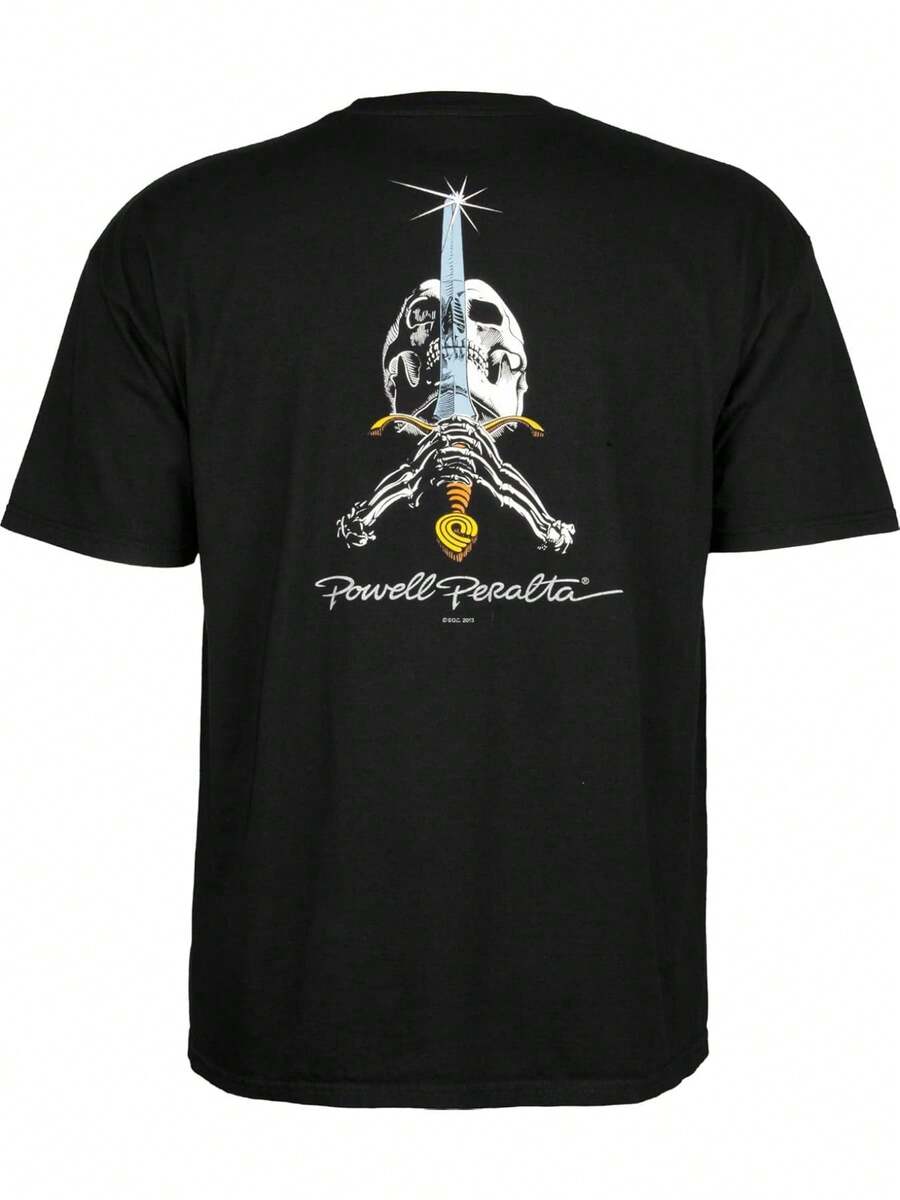 Powell Peralta Skull And Sword T-Shirts - màu đen - Xem 1
