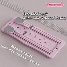 6-In-1 Multi-Function Core Training Fitness Board, Flexible Fitness Board, Abdominal Wheel, Auto-Rebound, Core Exercise, Home Workout Equipment - Multicolor - View 5