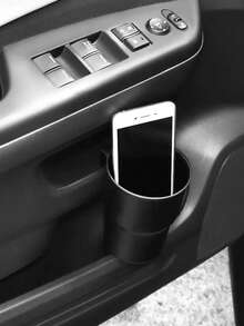 车载多功能杯架汽车空调出风口杯架车用垃圾桶收纳盒可存放饮料小物品汽车收纳配件 - 彩色 - 查看 4