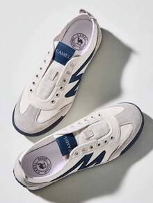 CAMEL CROWN Men's Casual Shoes, Spring And Summer T-Toe Dexun Shoes, Casual And Versatile Retro Low-Top Sneakers, Sports Shoes. - Blue - View 1