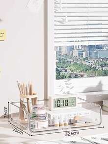 LINKOOL 透明办公桌文件整理架，亚克力办公桌书籍展示抽屉收纳盒，学校用品，返校 - 壓克力抽屜 - 查看 13