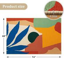 Chakme Office Chair Mat For Hardwood Floor, 48"X36" Easy Glide Computer Desk Mat Protector For Rolling Chair Under Desk Rug Nonslip Backing, Machine Wash, (Boho) - Colorful - View 7