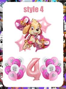 Paw Patrol Kleine Hund Alltagsballon aus Aluminiumfolie, Latexballons, Folienballons zum Zählen, Geburtstagsdekoration, Feier-Geburtstags-Ballonkombination, perfektes Geburtstaggeschenk, Party Wand Dekorationsballonset, Festivalparty, Schulanfang, Thanksgiving, Weihnachts Veranstaltungsdekoration Ballons